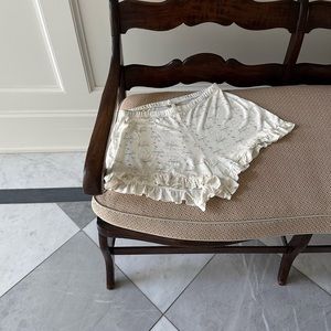 Djerf Avenue Go Slow Ruffle Shorts Holiday Bow